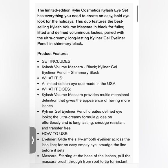 Kylash Eye Set Kylie Cosmetics 2-Pc. - Picture 7 of 8